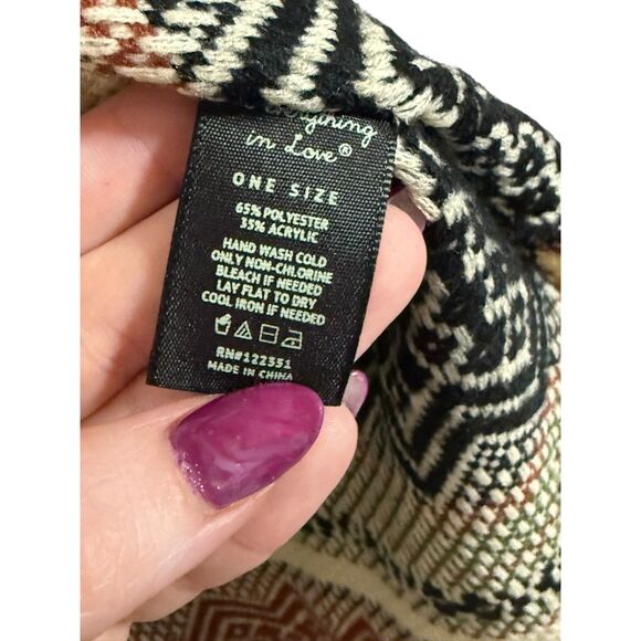 Anthropologie Boho Fringe Kimono Wrap Cardigan Women's One Size NWT Multicolor - Picture 6 of 8